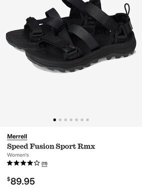 Merrell Black Sport Strap Hiking Sandals
